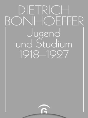 cover image of Jugend und Studium 1918-1927